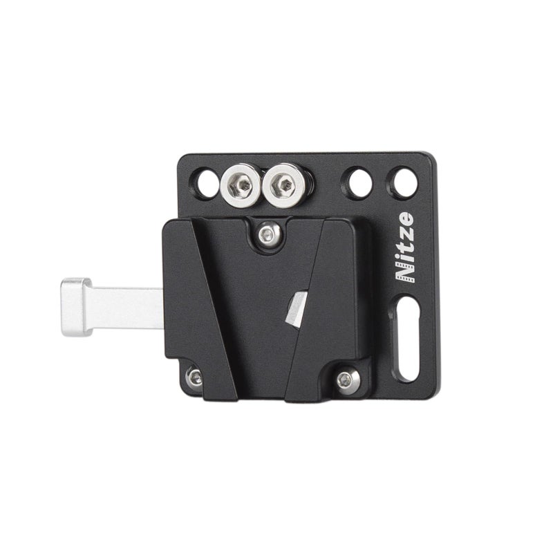Nitze Mini V Mount Battery Plate, Aluminum Alloy V Mount Plate, with 1/4" Screws - N21C - Image 1